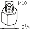 Anschlussnippel G 1/4-M10 LAPN 10